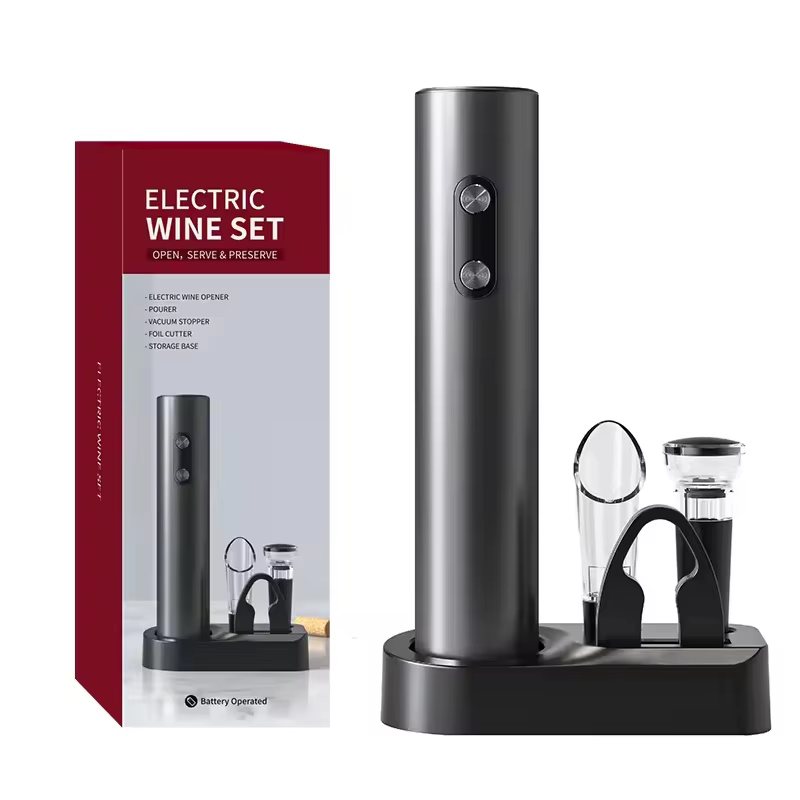 Ensemble d'ouvre-bouteille électrique automatique