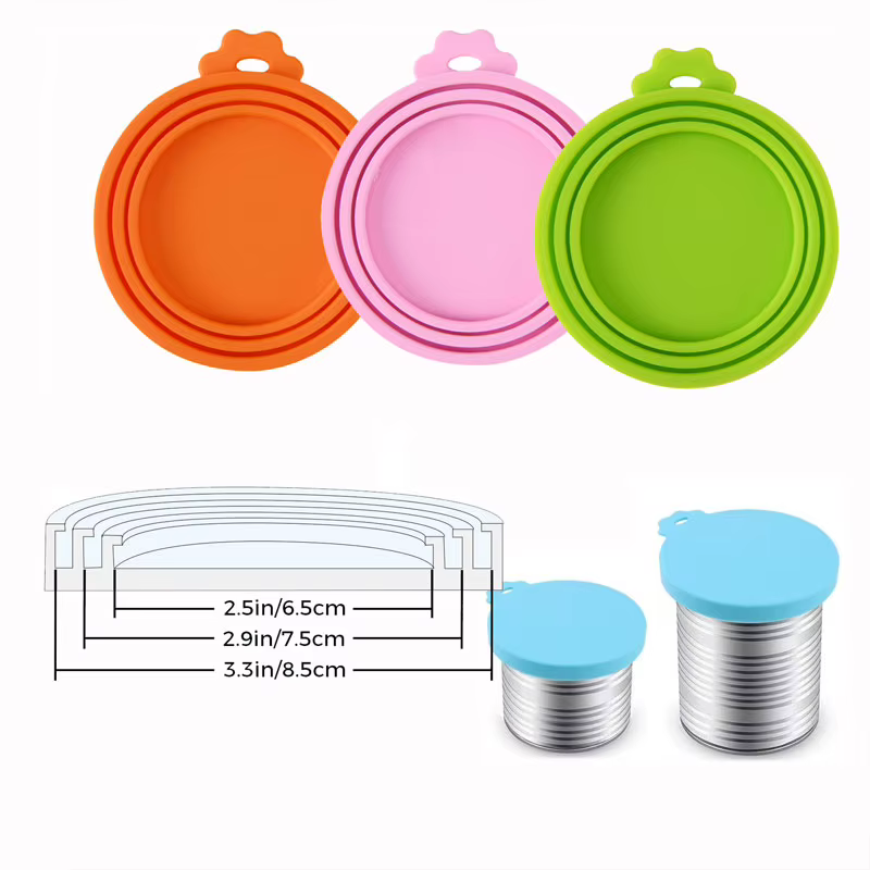 Couvercle en silicone pour boîte de conserve, couvercle hermétique pour aliments pour animaux de compagnie, pour chiots, chiens, chats, stockage, couvercle supérieur réutilisable, fournitures pour ani