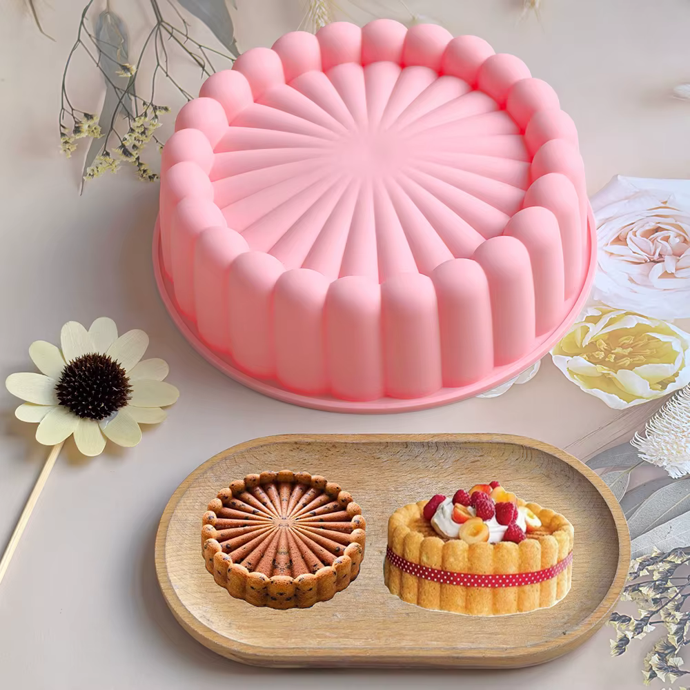Plateau à gâteau rond en silicone antiadhésif