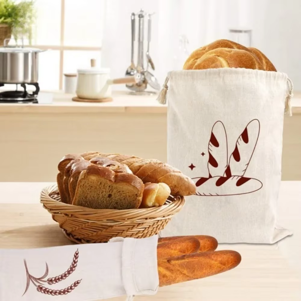 Sac à pain en lin, garde le pain frais et moelleux