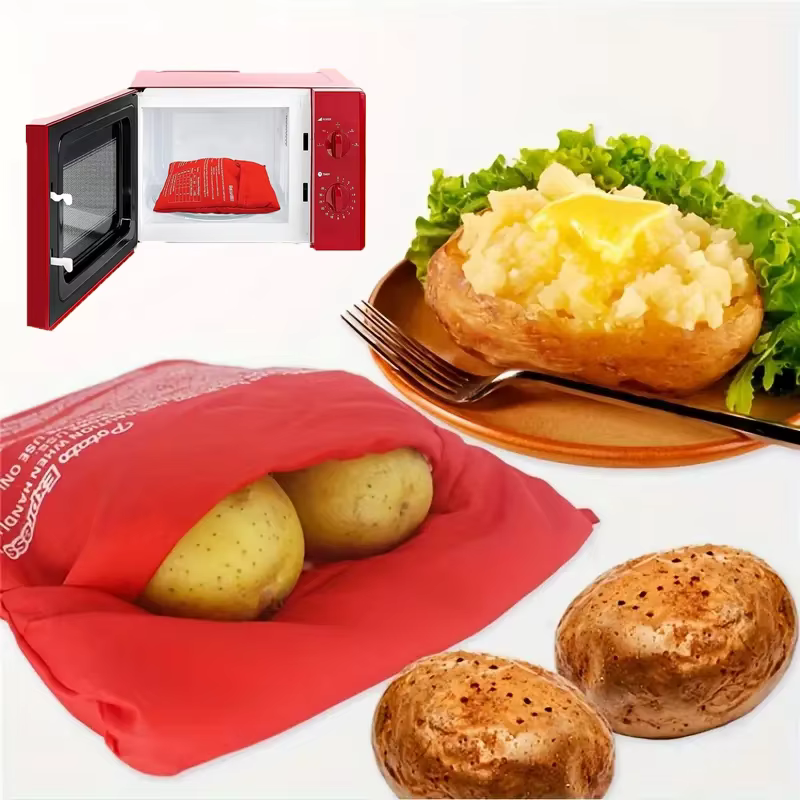 Sac de pommes de terre réutilisable pour micro-ondes