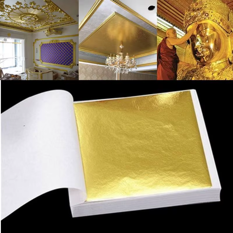Feuilles de feuille d'or Pure 24K