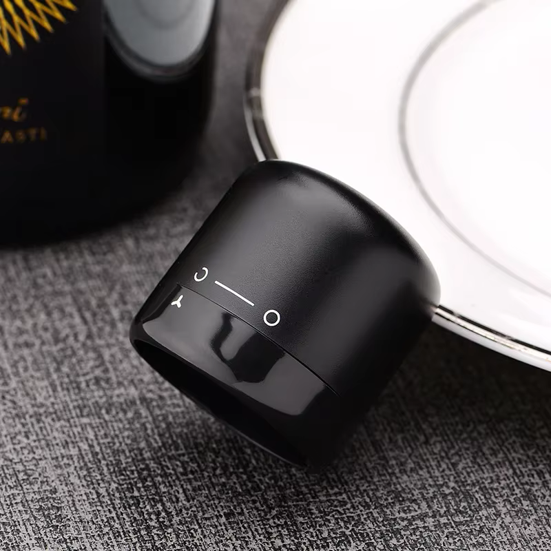 Bouchons de bouteilles de vin rouge noirs
