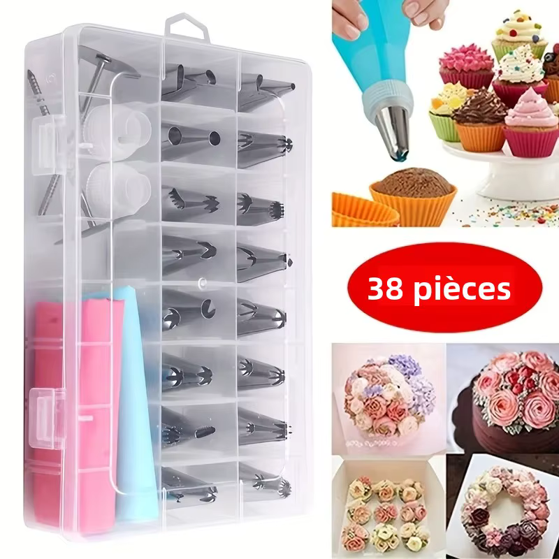 Ensemble d'outils de décoration de gâteaux avec buses de passepoil