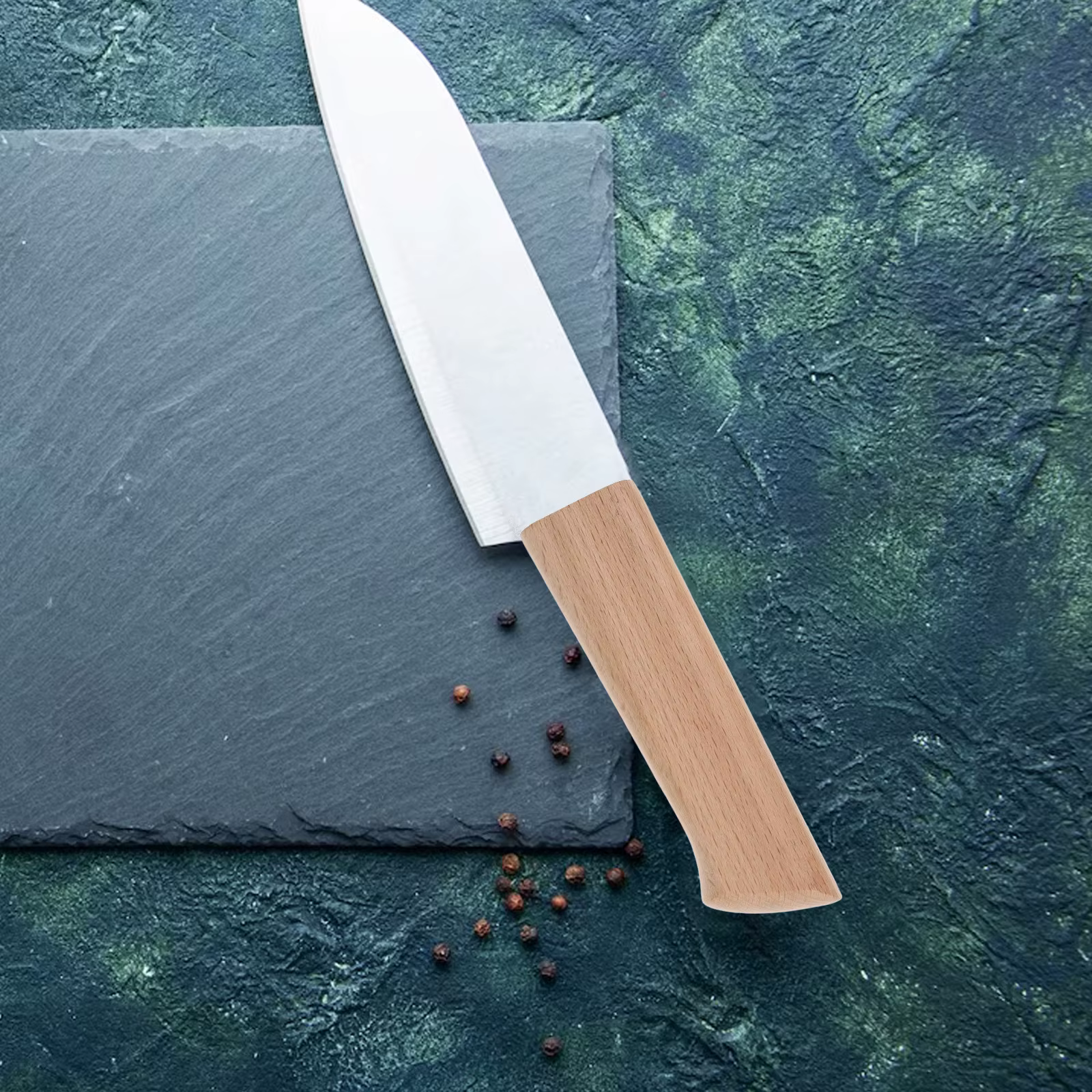 2 poignées de couteau de cuisine en bois faites à la main pour couteaux de chef