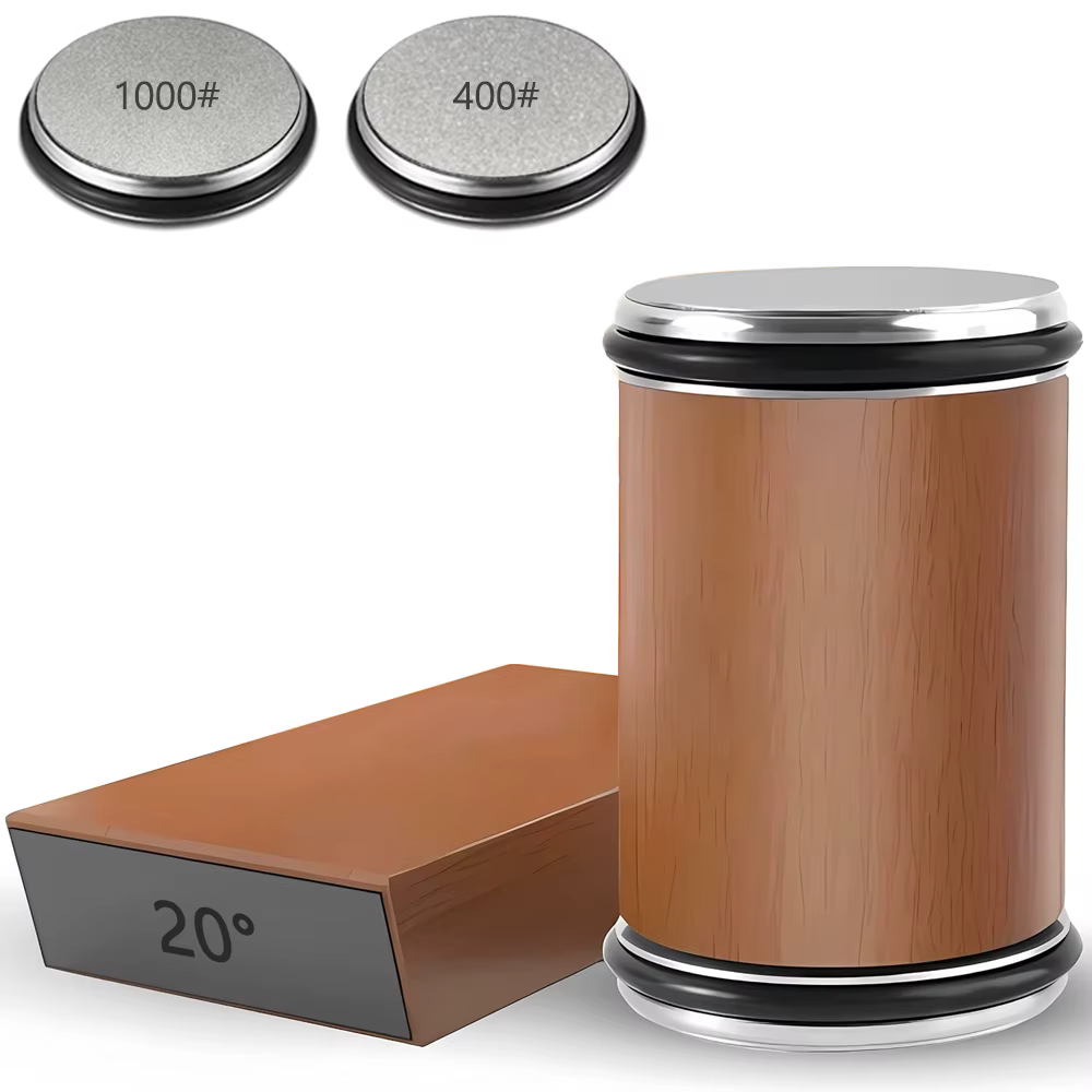 Aiguiseur de couteaux à roulettes avec kit de pierre à aiguiser en diamant