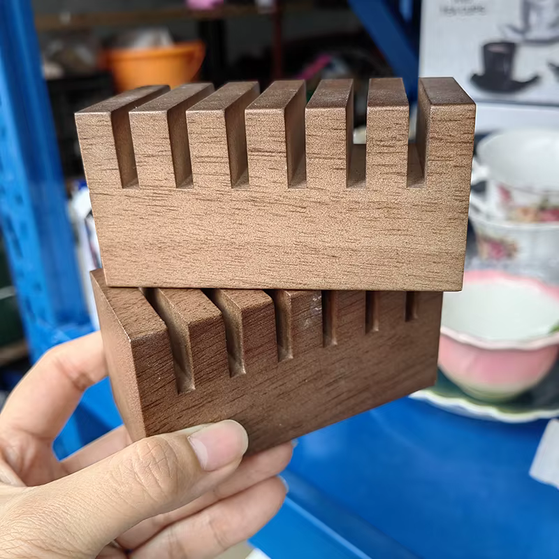 Plateau rectangulaire en bois pour restaurant