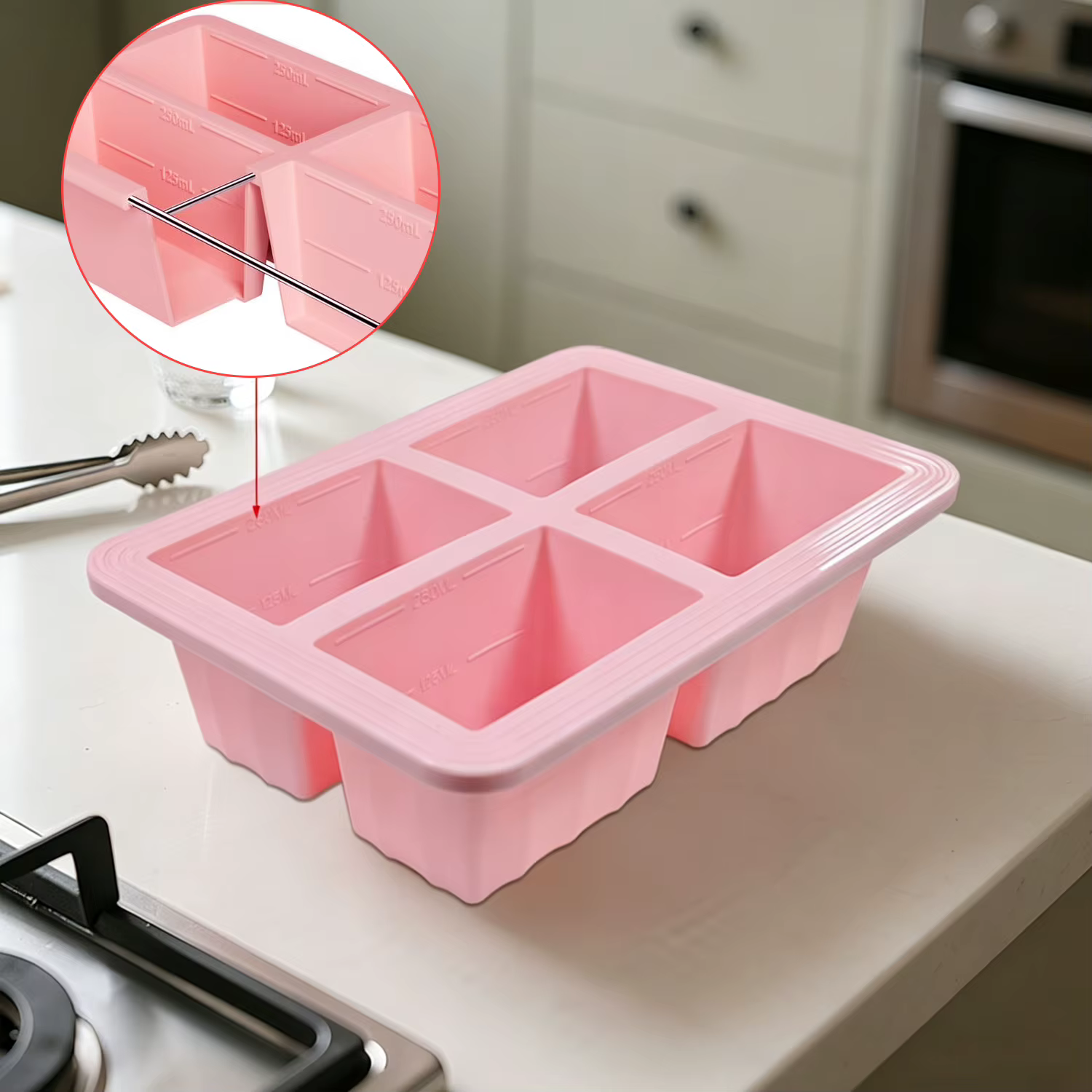 Bac à soupe réutilisable en silicone