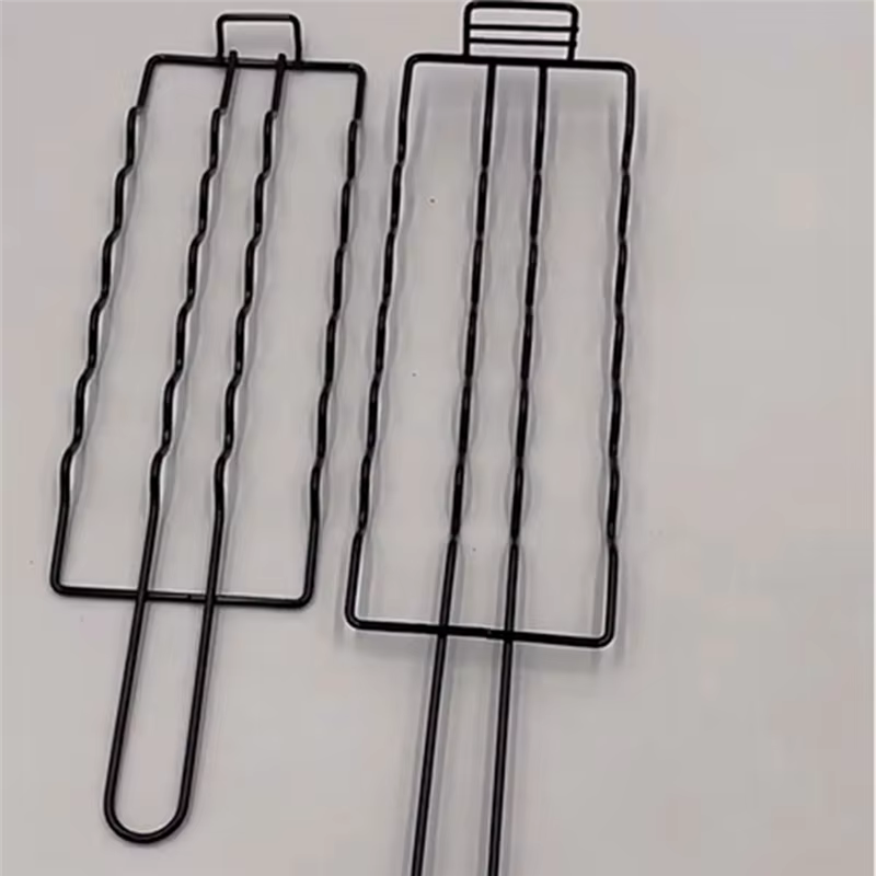 BBQ Hot Dog Grill Saucisse Cuit Panier Poisson Grillé Clip Antiadhésif Jambon