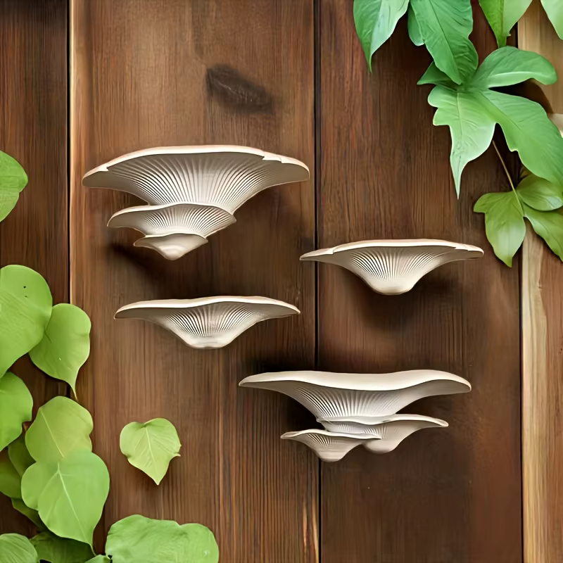1 support créatif en forme de champignon imprimé en 3D – Rangement multifonctionnel et ornement mural mignon pour l'aménagement de la maison