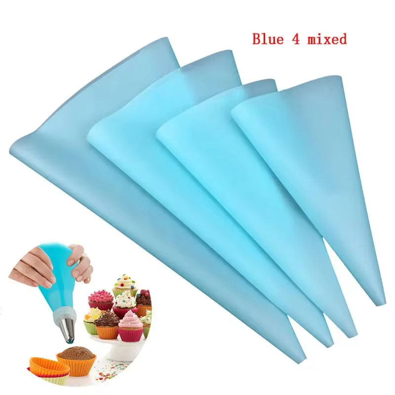 4 pièces/ensemble sac à pâtisserie en Silicone conseils cuisine bricolage gâteau glaçage passepoil crème outils de