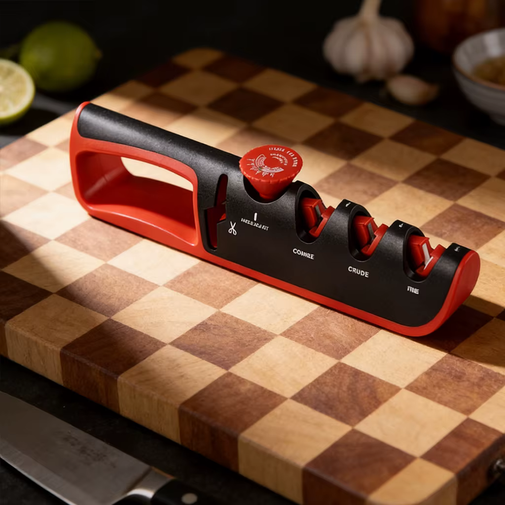 Affûteur de couteaux professionnel 4-en-1 avec réglage d'angle pour la cuisine