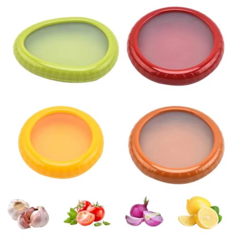 Conserves des légumes et des fruits Conteneurs à couvercle transparent – Gardeurs scellés rouge vert orange jaune pour
