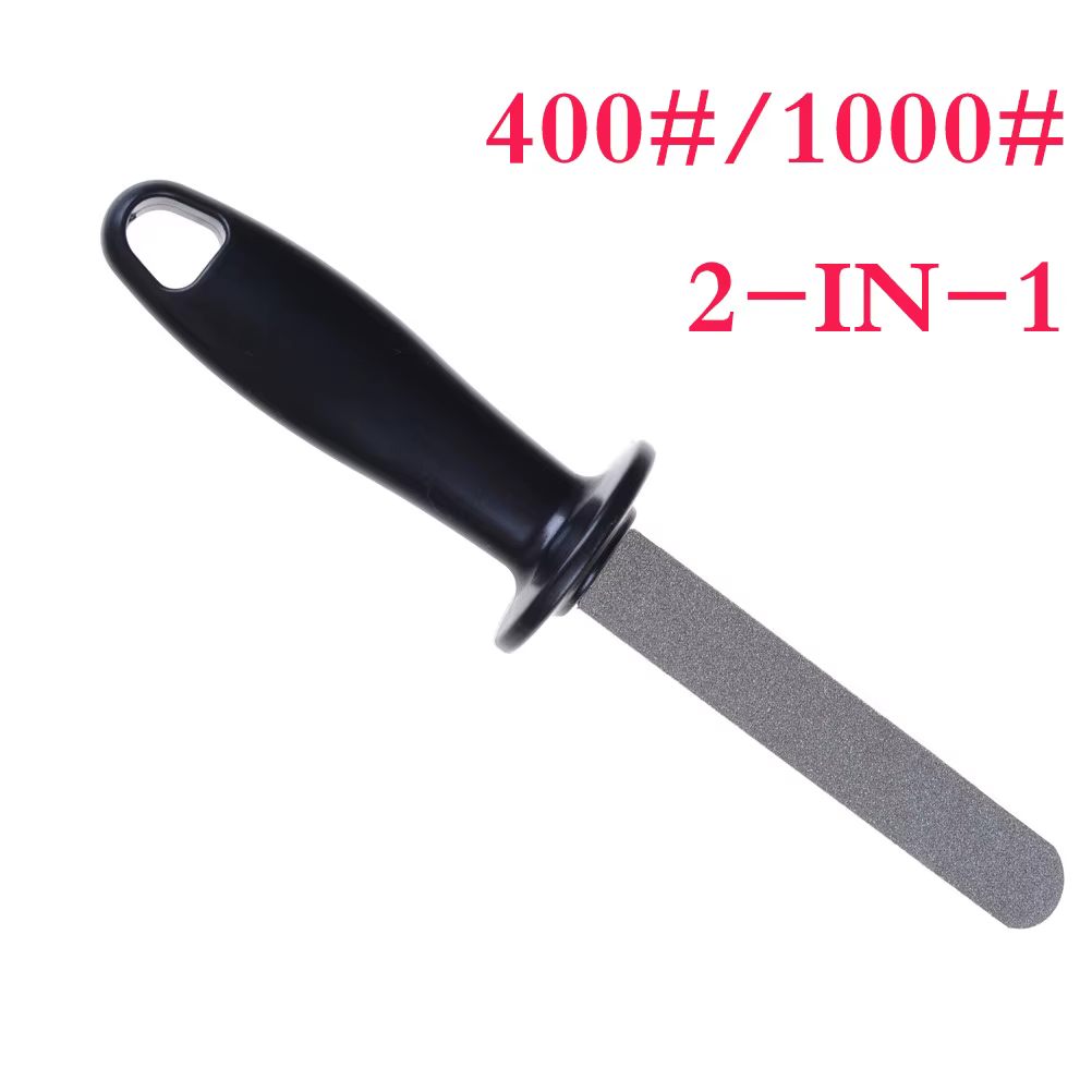 Outil d'affûtage de couteaux en diamant à poignée antidérapante 400 # 1000 # Aiguiseur