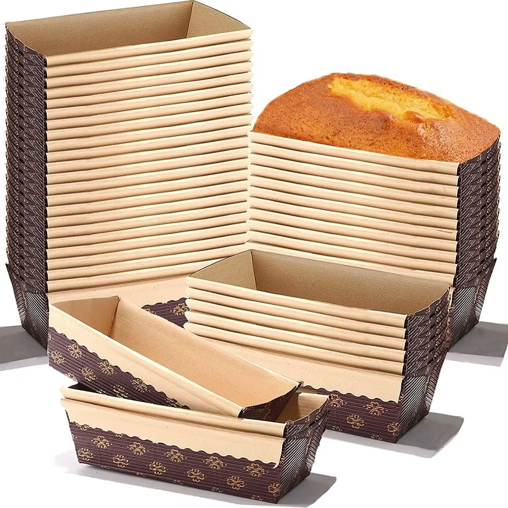 Moule à Pain Rectangulaire en Papier Brun, Boîte à Toast, Outil de Cuisson pour Accessoires de ixde Mariage, 25 Pièces