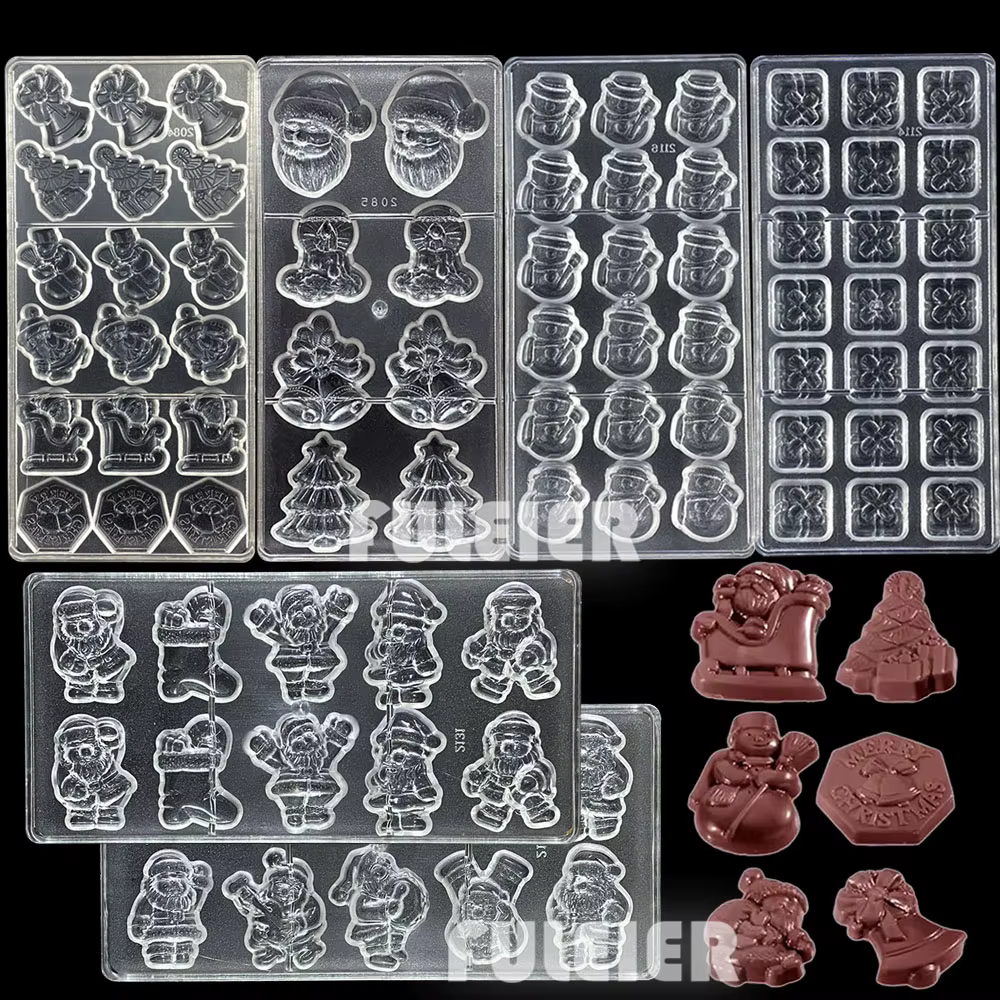 Moules à chocolat en polycarbonate de Noël