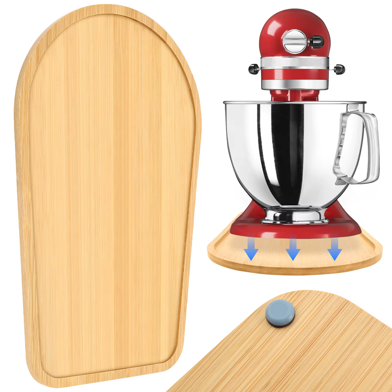 Tapis de déplacement en bambou pour batteur sur socle