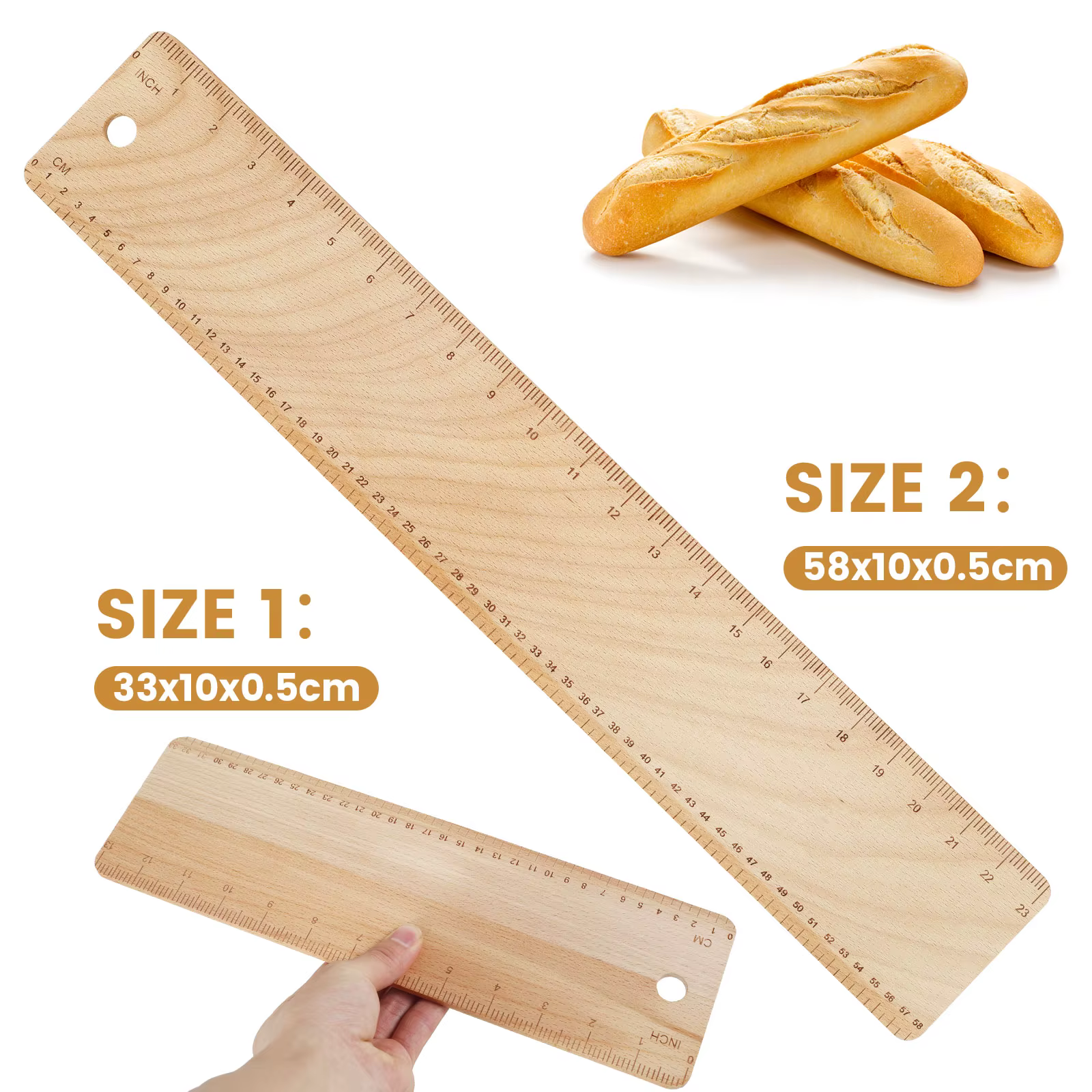 Planche en bois de transfert de Baguette de cuisson