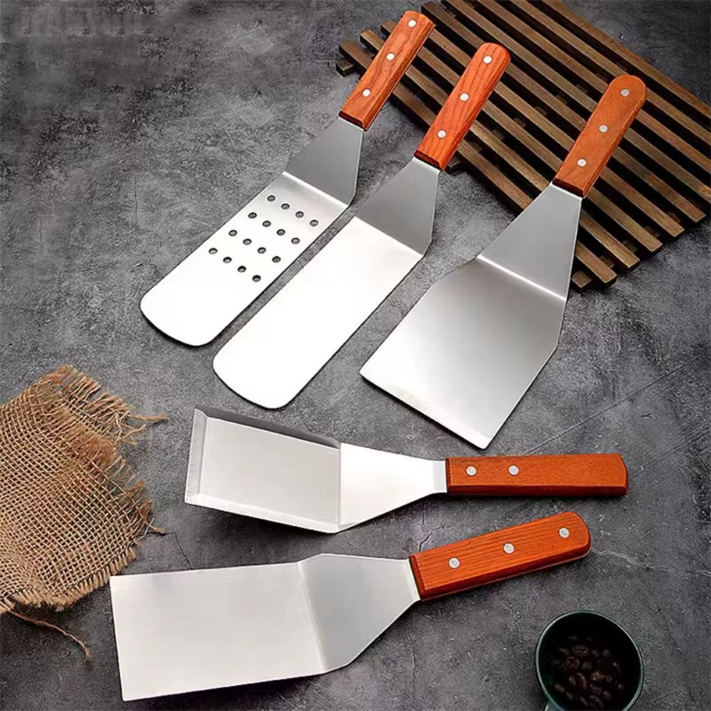 Spatule et grattoir à gril en acier inoxydable
