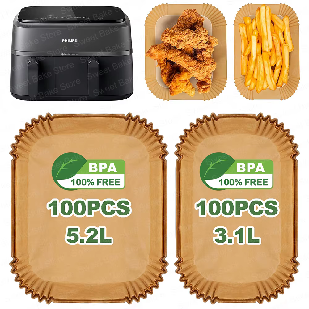 Papier de cuisson jetable pour friteuse à air Philips Airfryer série 3000 Moulinex EZ 901820 Accessoires