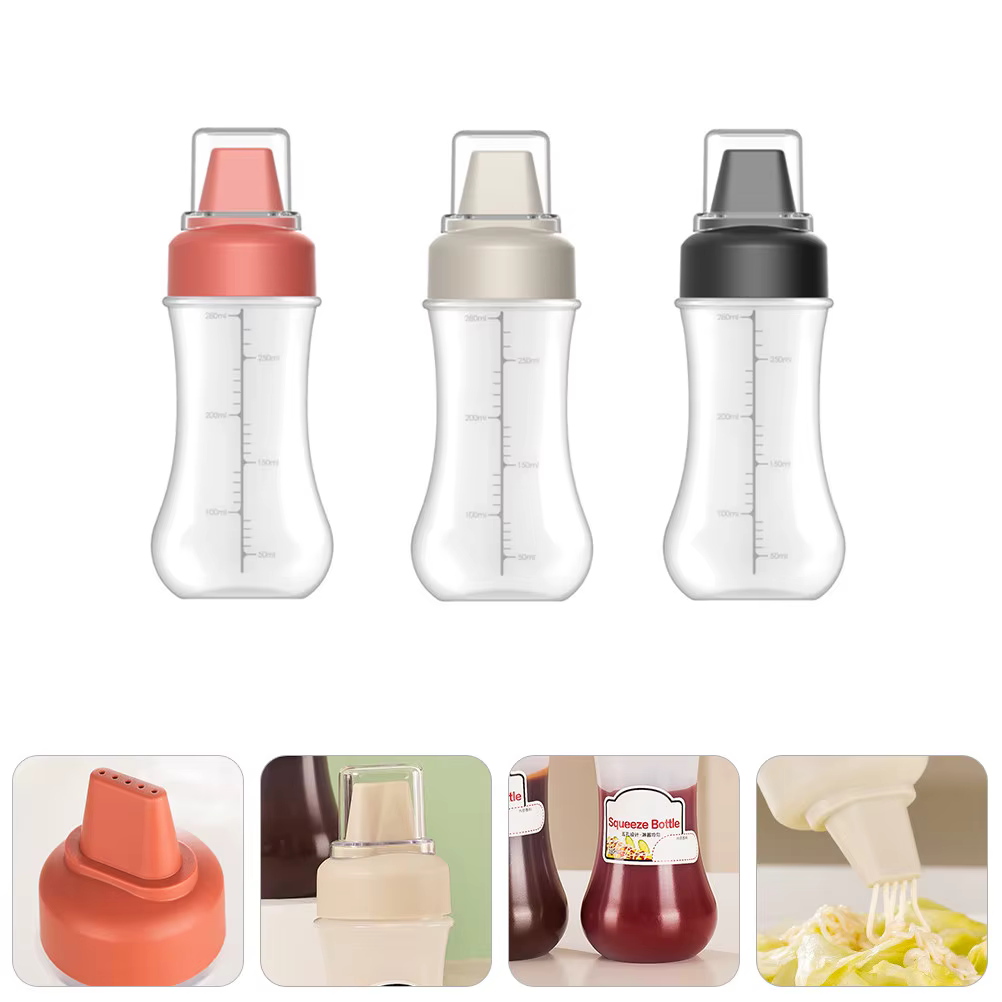 Bouteilles à presser en plastique réutilisables de 350Ml
