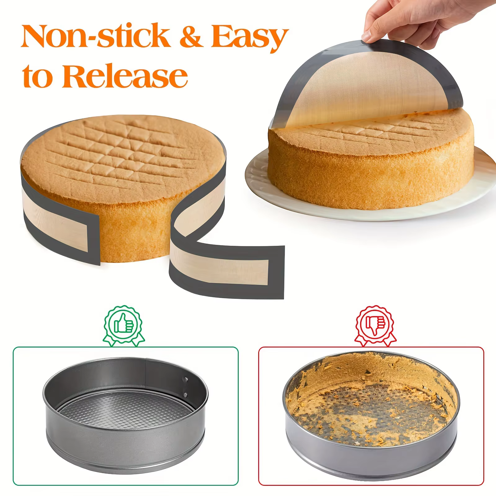 Coussin de cuisson en Silicone adapté au fond plat Springform