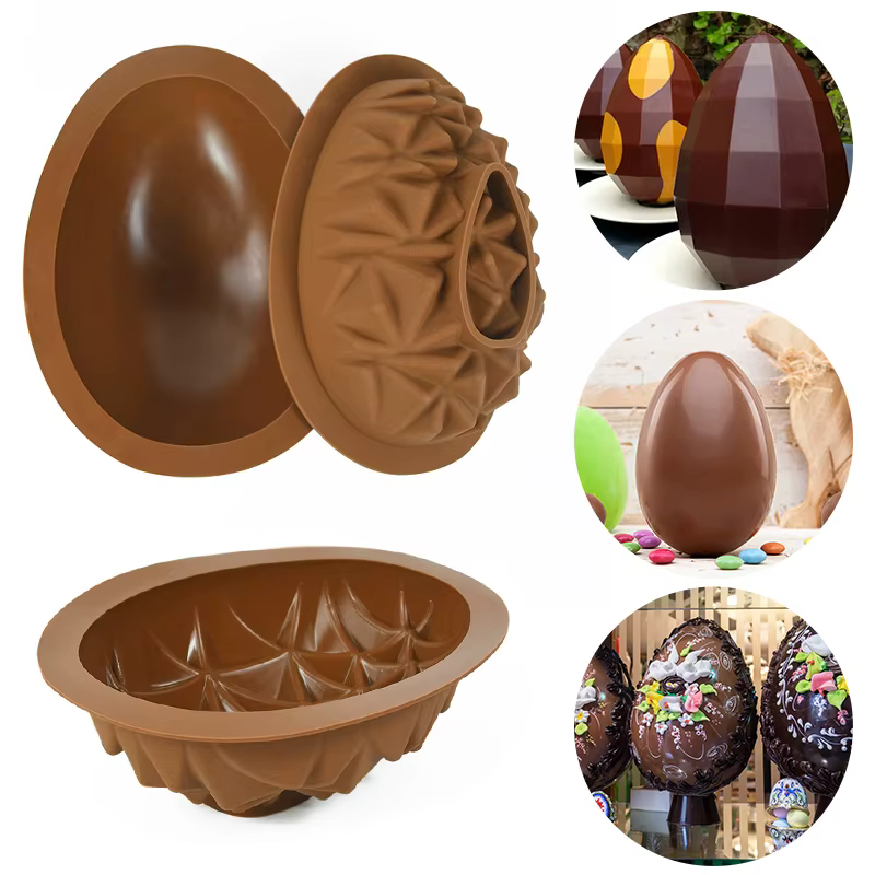 Moule à gâteau en silicone en forme de demi-sphère pour œufs de pâques