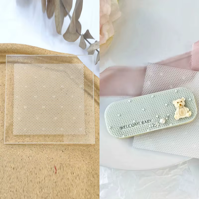 Nouveau modèle de gâteau en dentelle à pois PMMA