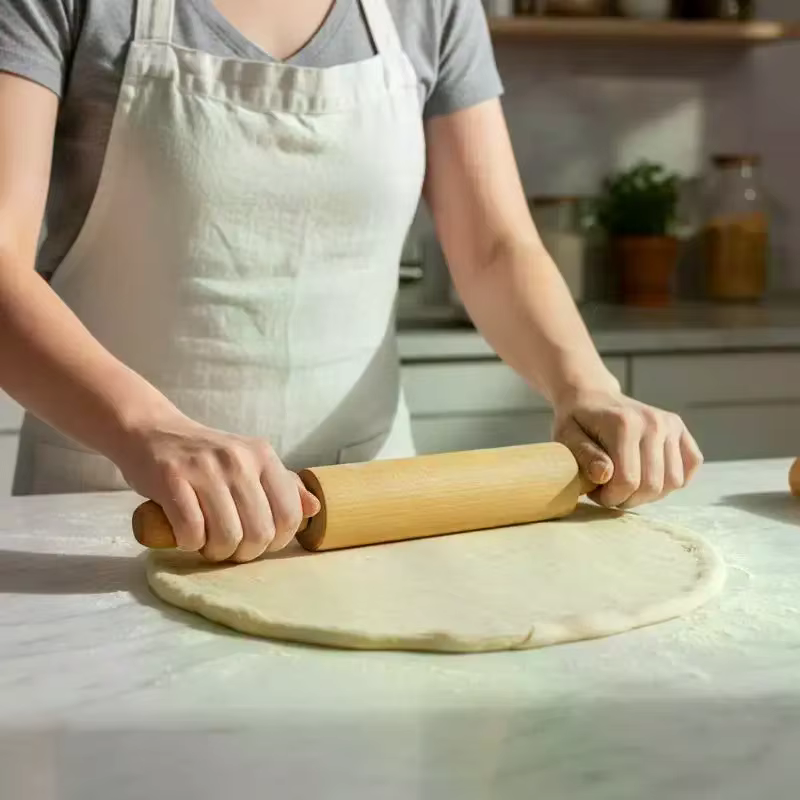 Rouleau à pâtisserie et à pizza en bois