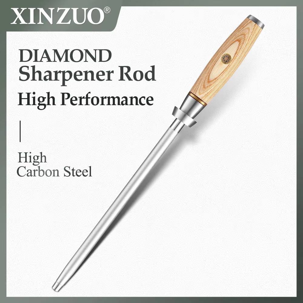 Nouveau XINZUO diamant couteau de cuisine tige d'affûtage acier aiguiseur pierre outil de haute qualité ménage affûtage