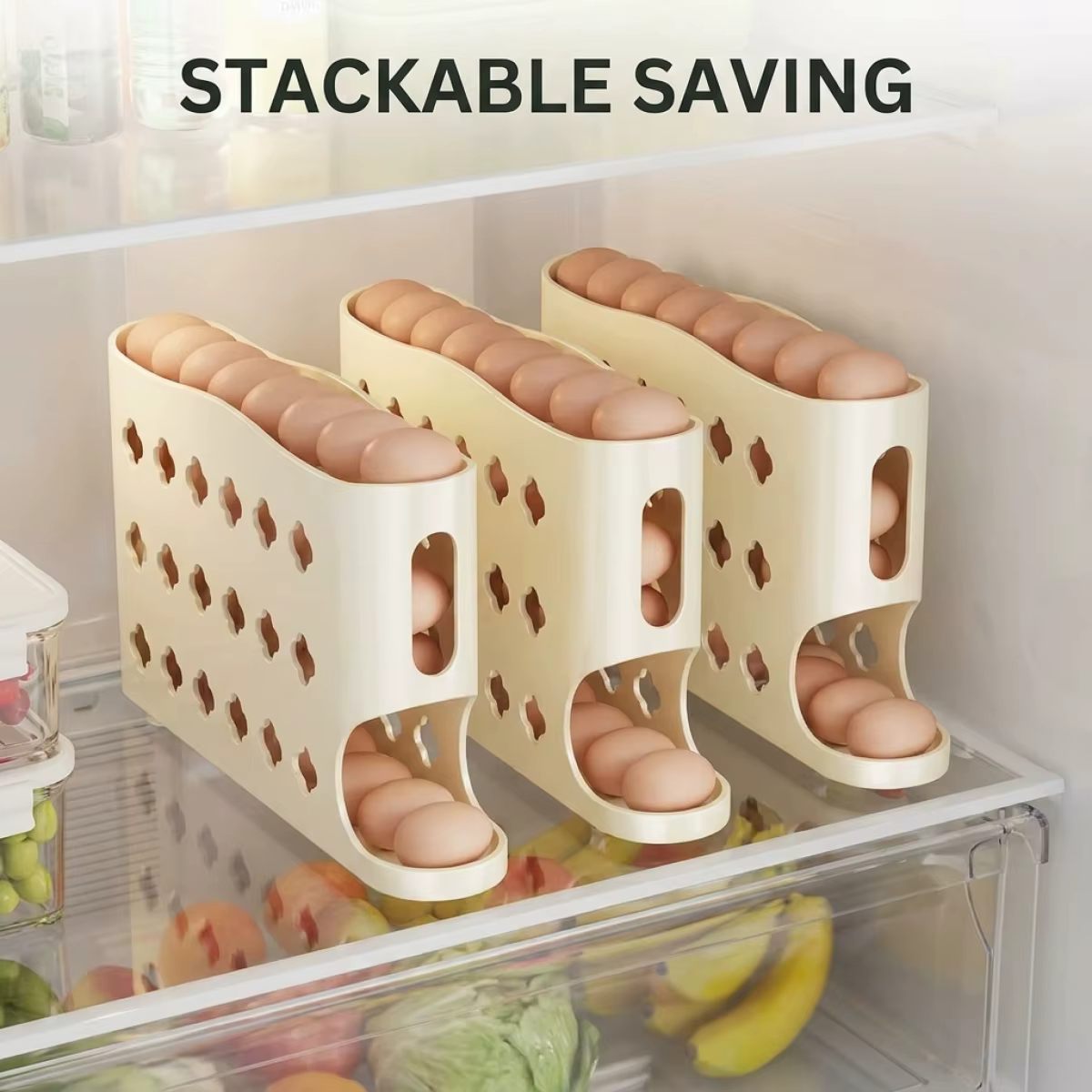 Range-œufs à roulement automatique – Base étroite de 7 cm