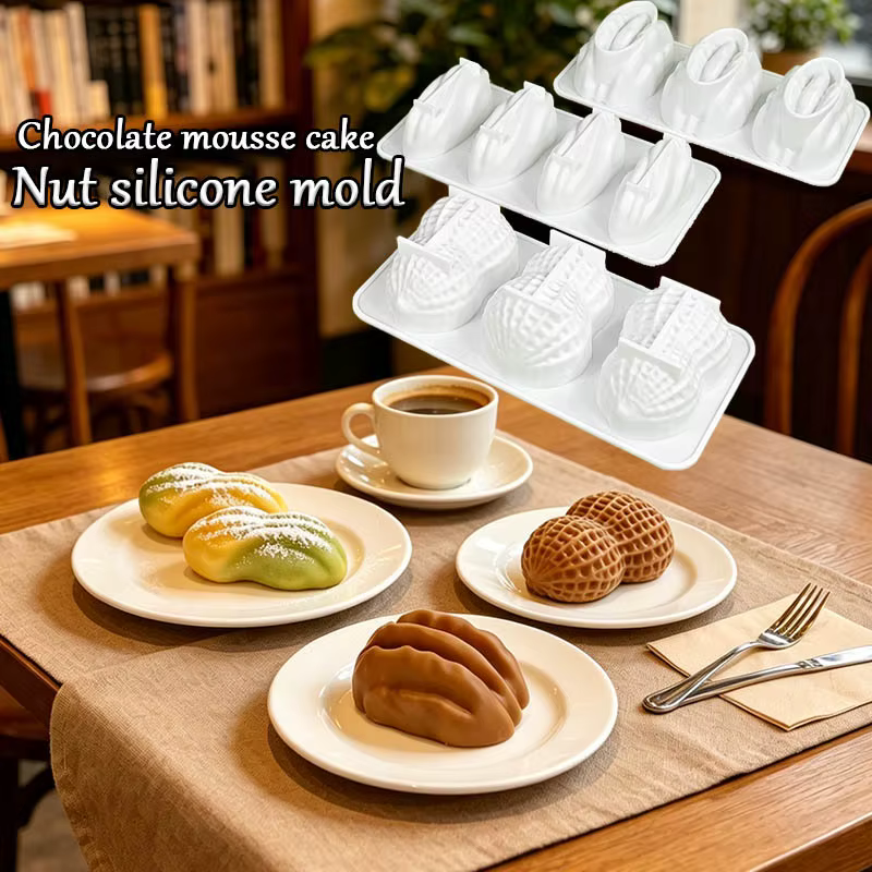 Moule à gâteau en silicone alimentaire à 3/4 cavités