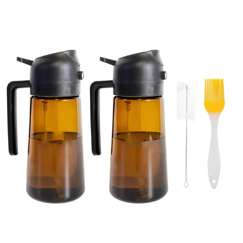 Verre souple pulvérisable et versable pour la cuisson pulvérisateur d'huile bouteille distributrice