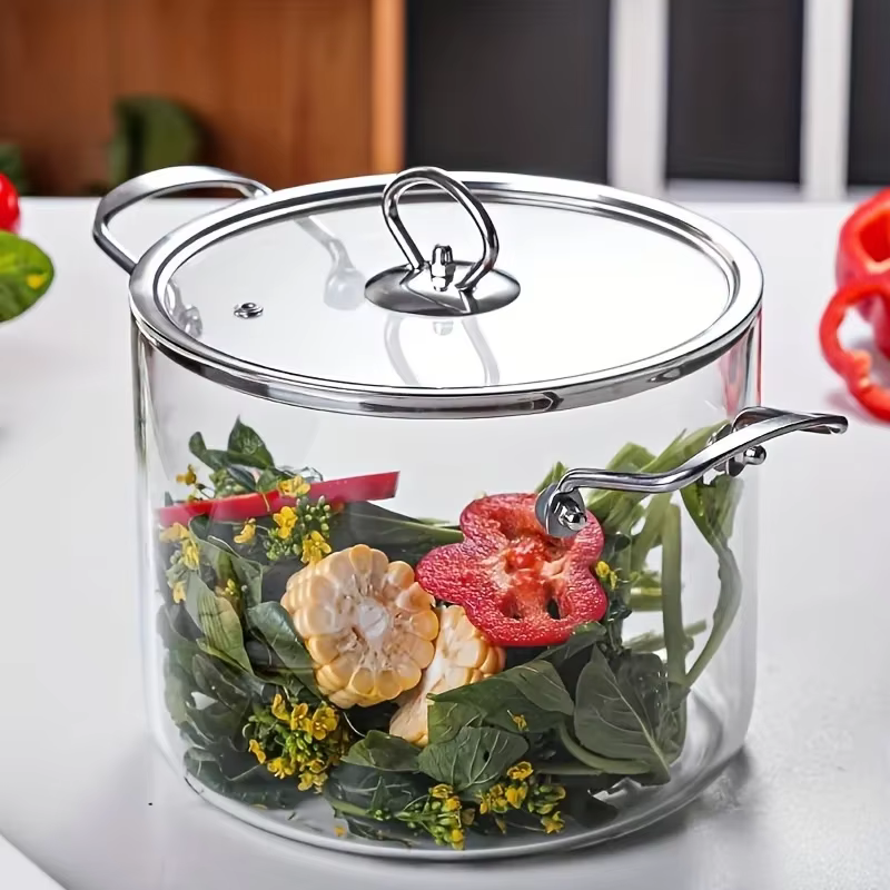 Casserole en verre 5, 5 L avec couvercle