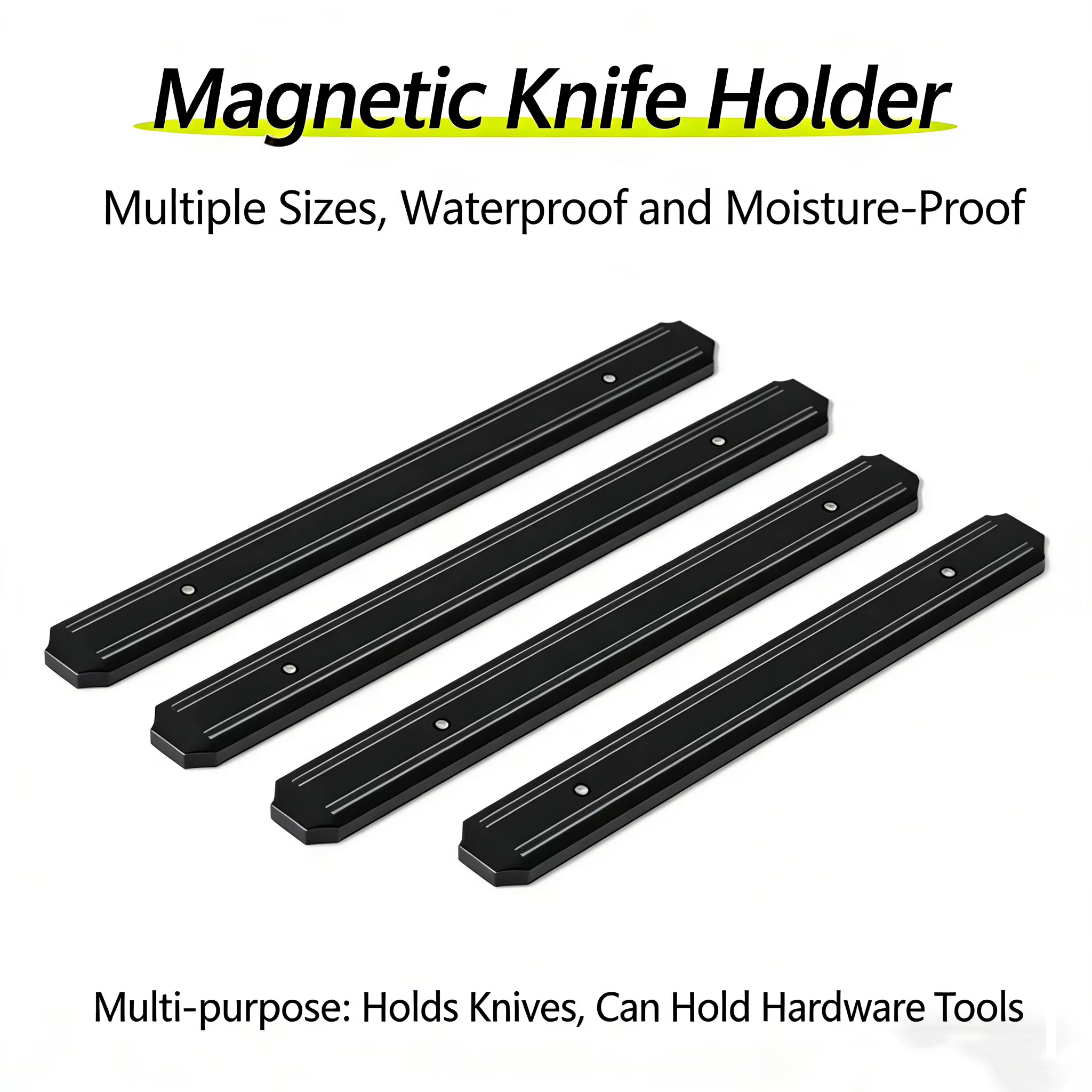 Support mural magnétique en acier inoxydable pour couteaux – Rangement sécurisé puissant pour cuisine et bar