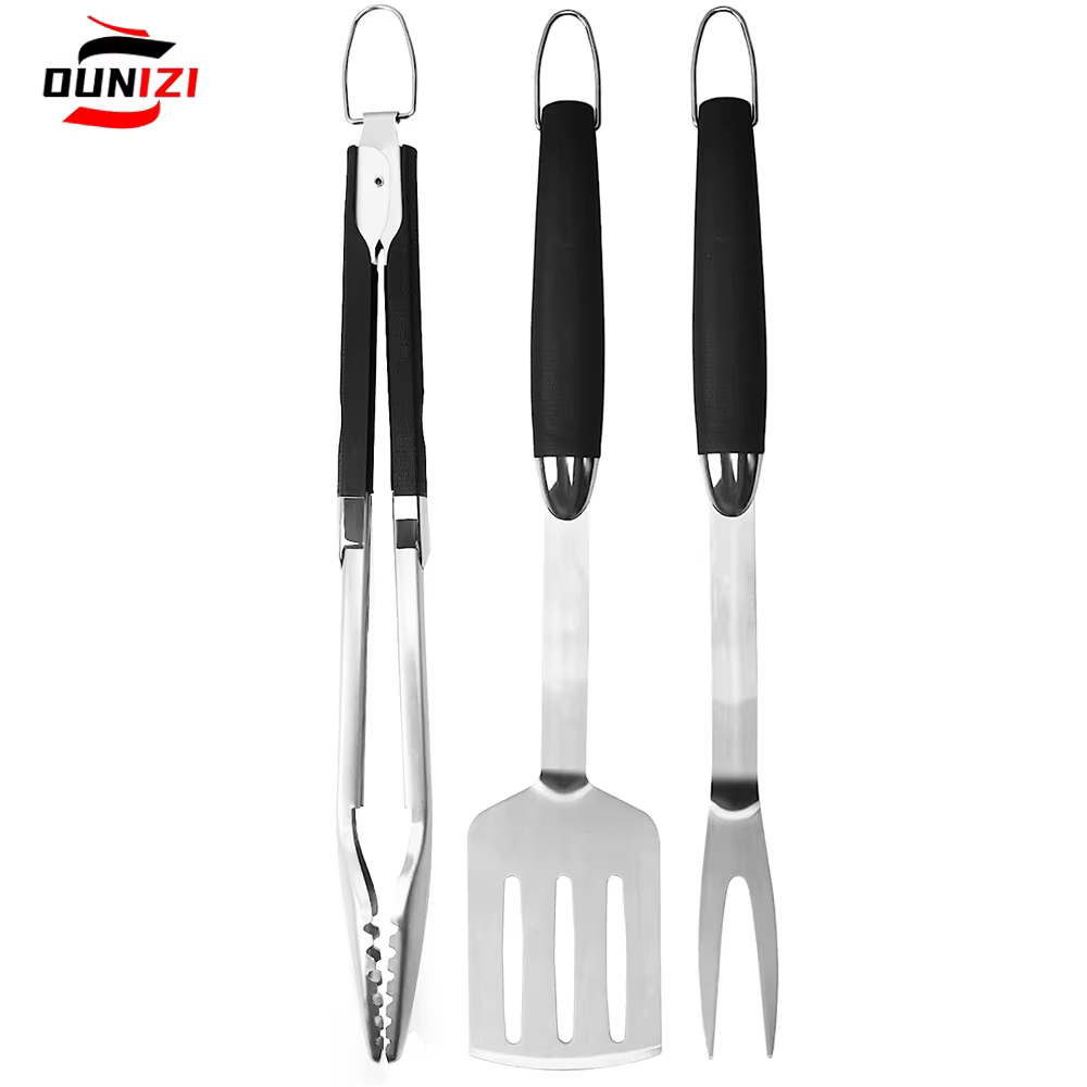 Ensemble d'outils de gril en acier inoxydable