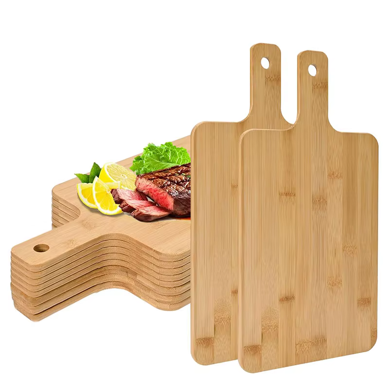 Planche de service en bois de bambou pour Pizza