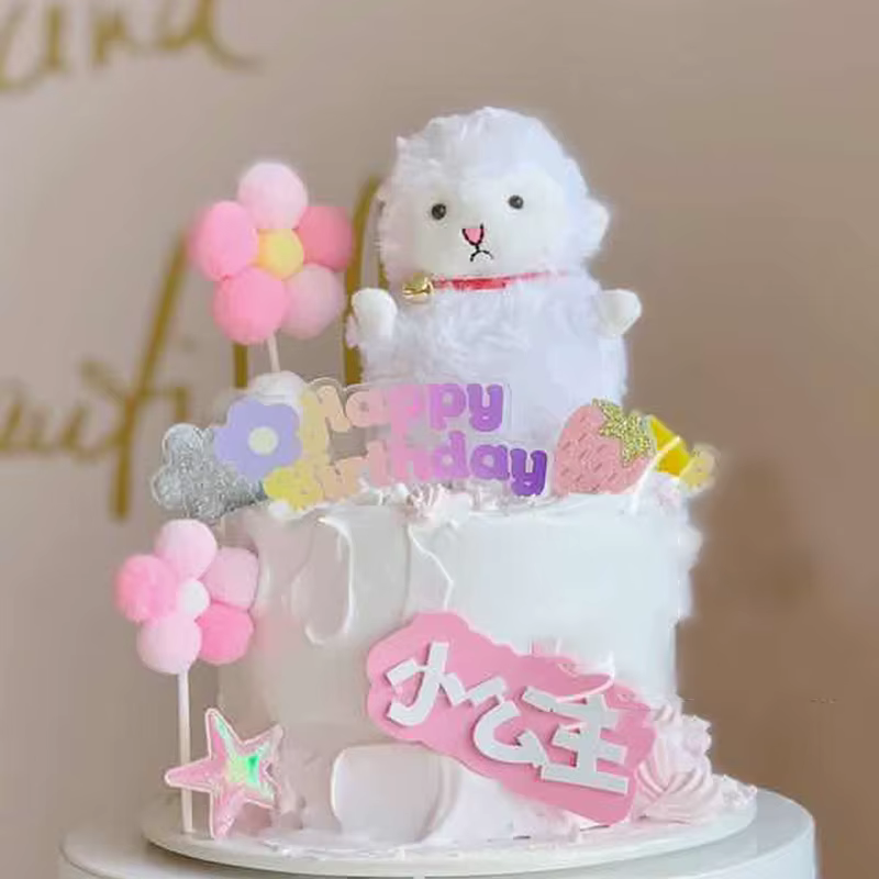 Décorations de gâteau de mouton mignonnes