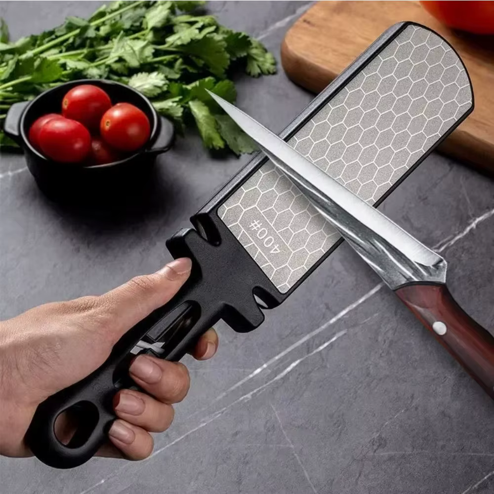 Aiguiseur de couteaux 5-en-1 avec barres diamantées 400/1000