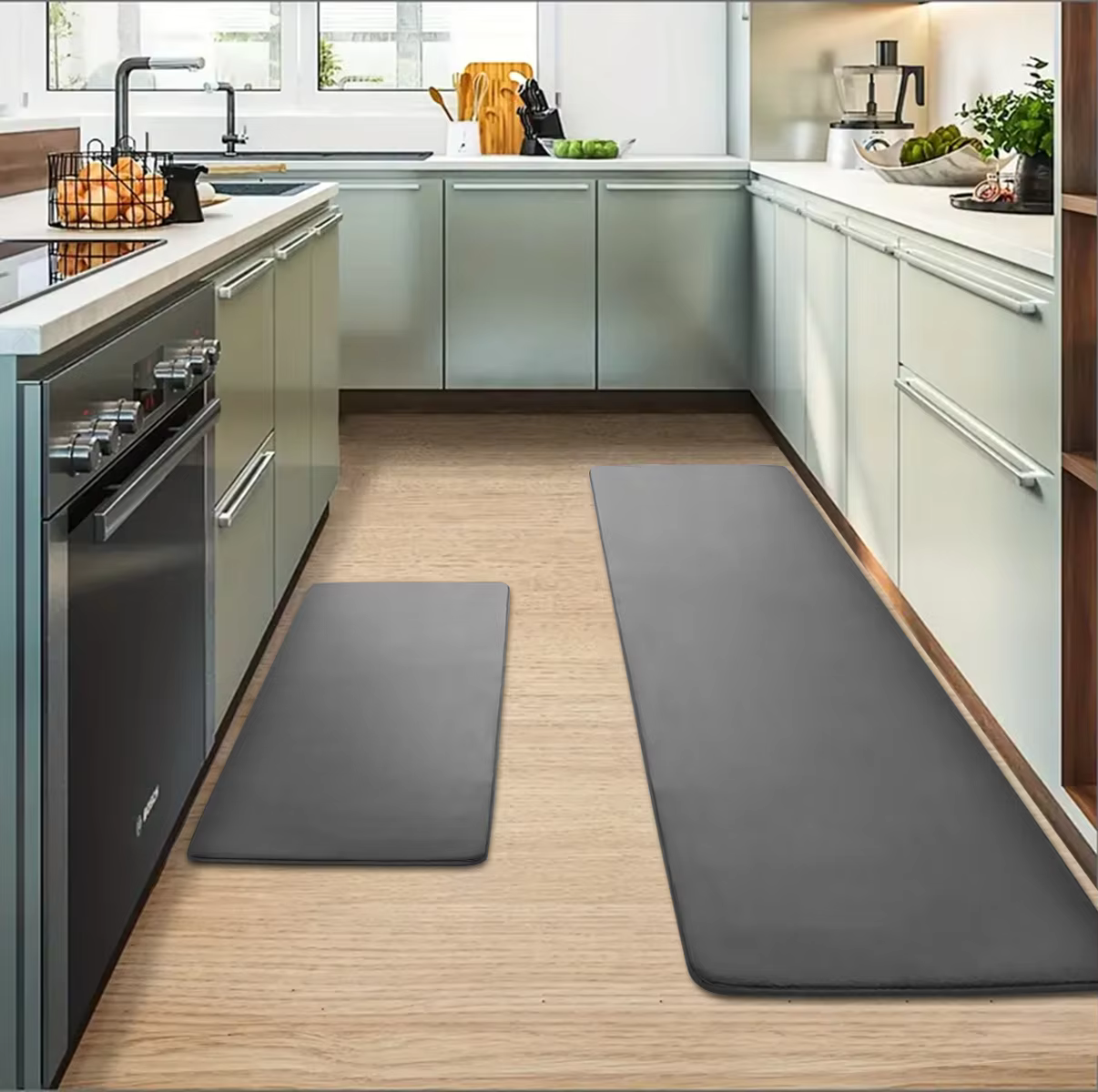 Tapis de sol de cuisine en flanelle épaissie