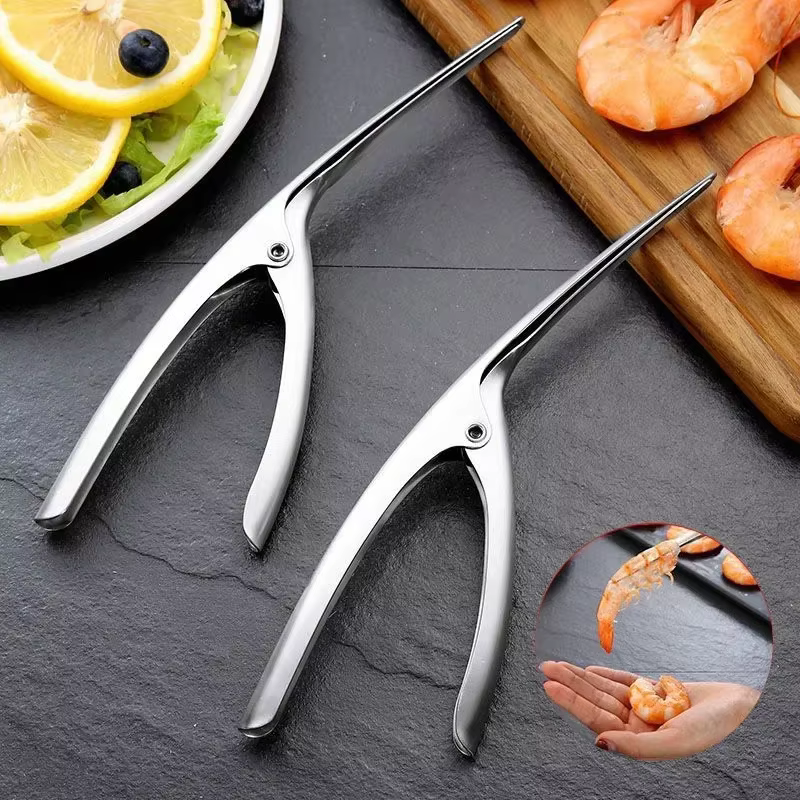 Éplucheur de crevettes en acier inoxydable