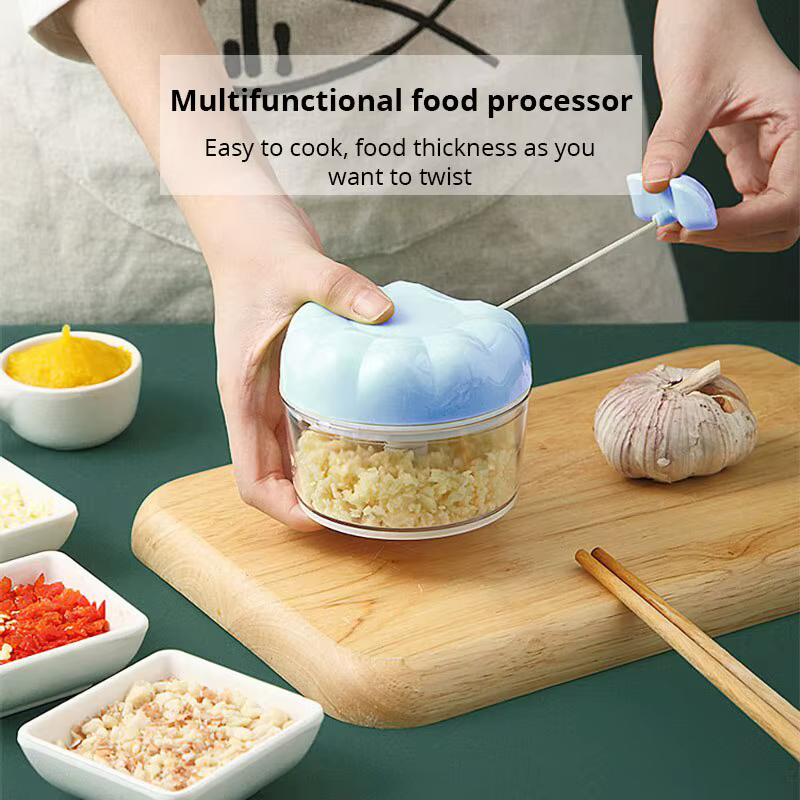 1pc bleu/rose manuel ail masher main tirer cuisine ménage Type ail mélangeur braisé ail haché gadgets