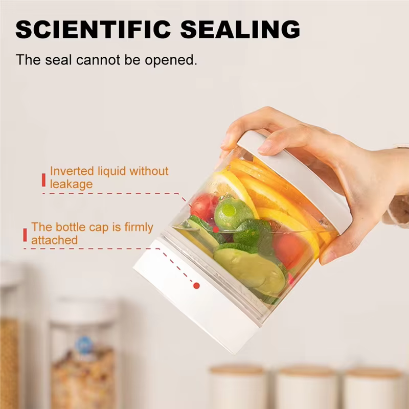 Pot en verre sous vide intelligent pour le stockage des aliments-récipient réutilisable et polyvalent pour grains de