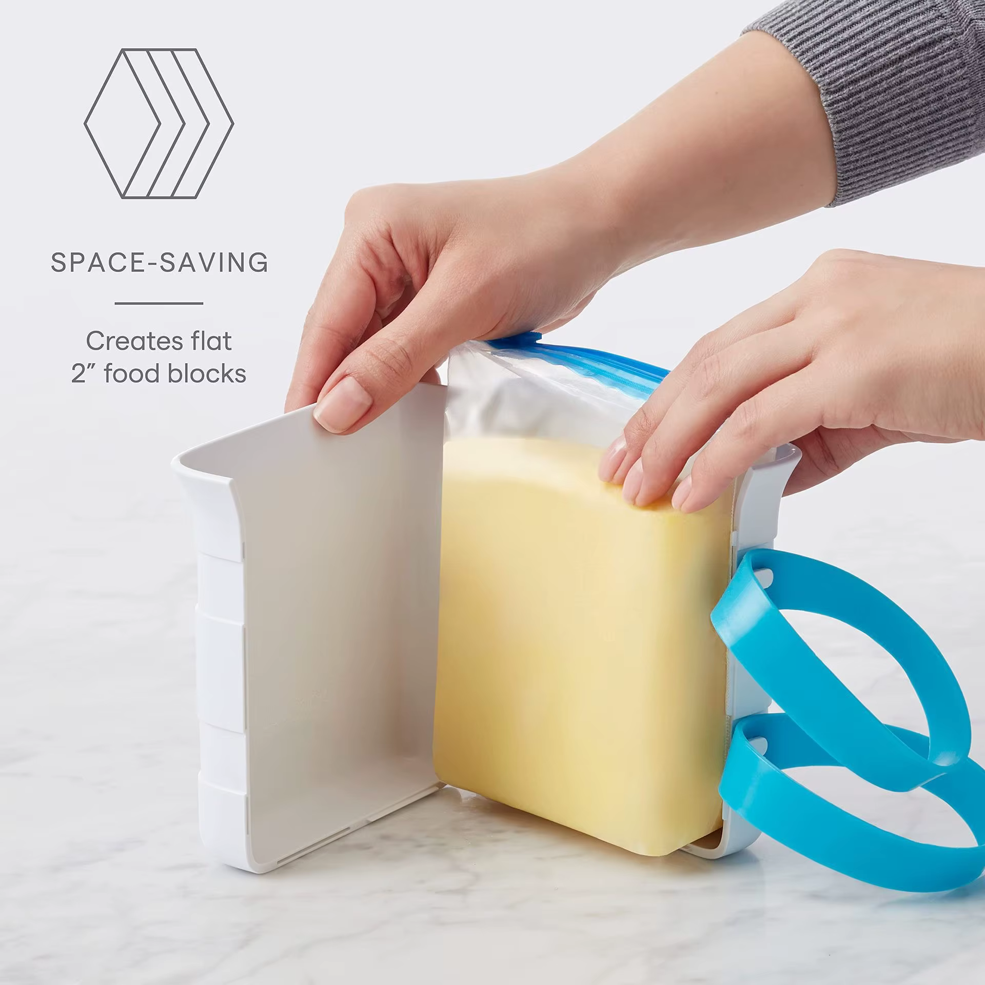 Qeuhehdi Moule à blocs alimentaires 3D pour congélation de soupes