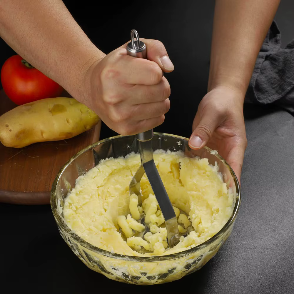 Presse-purée de pommes de terre en acier inoxydable
