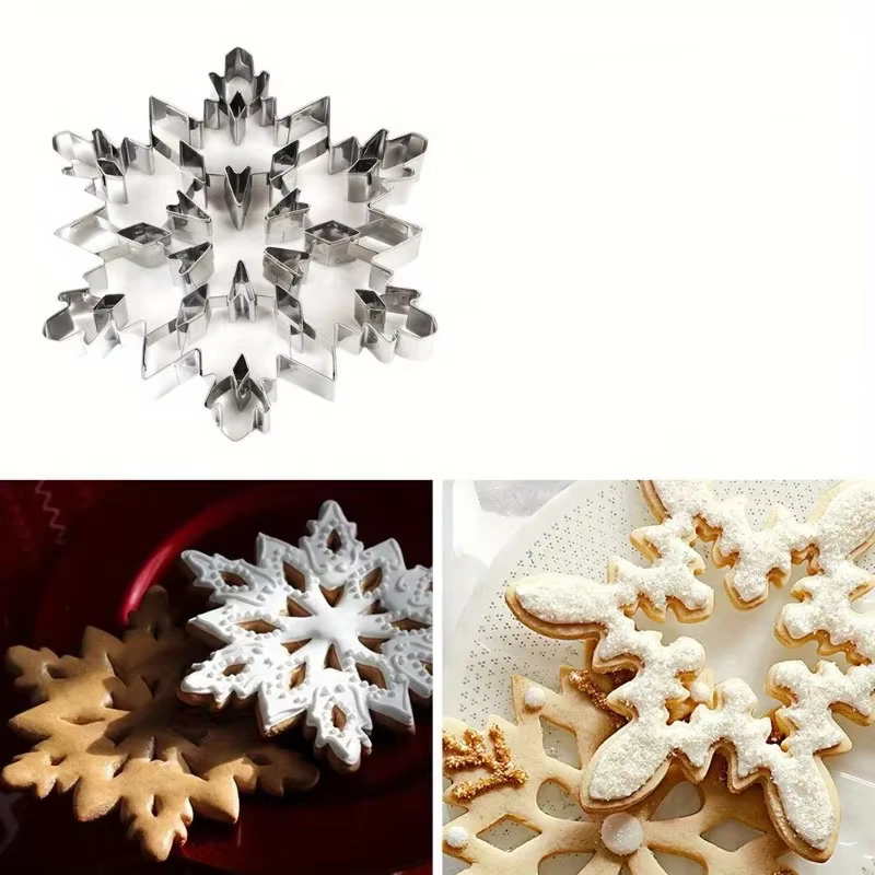 Moule à biscuits flocon de neige en acier inoxydable