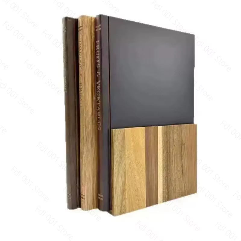 Ensemble de planches à découper en bois massif en forme de livre, 3 pièces