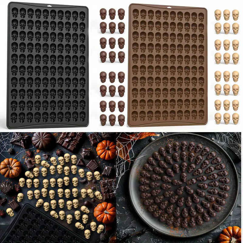 Moule de cuisson en silicone tête de mort