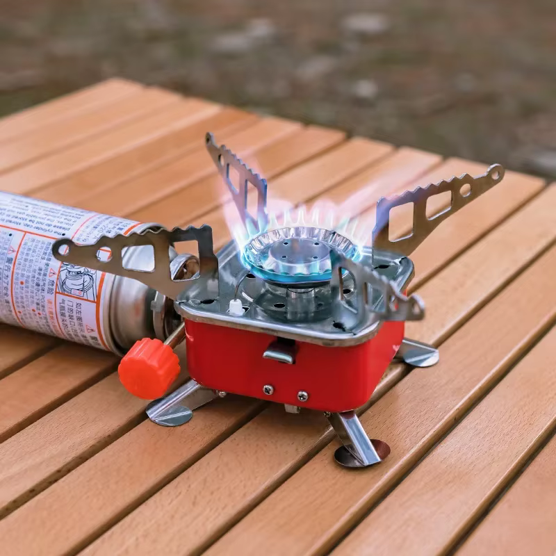Mini cuisinière à gaz pliante Portable carrée d'extérieur