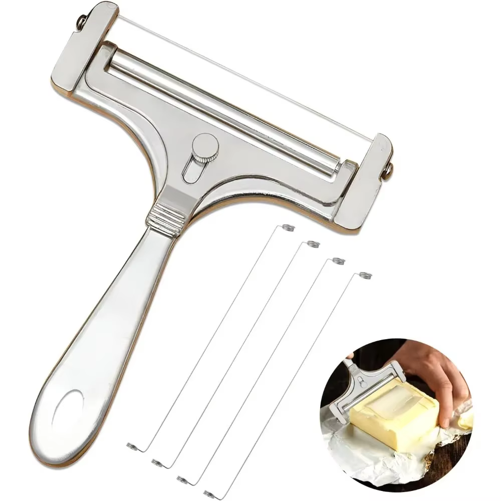 Coupe-fromage, trancheuse à fromage manuelle avec un jeu de 4 fils de rechange